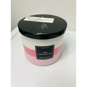 Bath and Body Works 3 Wick Candle Pink Watermelon Rare Packaging